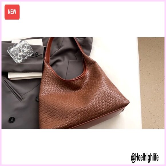 2024 Leather Tote Bag for Women Top-handle Shoulder Bag  Leather Tote Bag Top-Handle Shoulder Hobo Vegan Crossbody Handbag Large Capacity